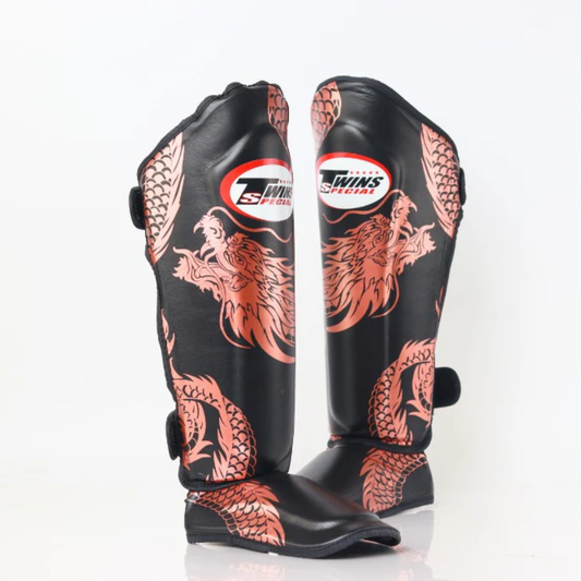 Twins Special Shin Guards FSGL10-49 Dragon Black/Copper