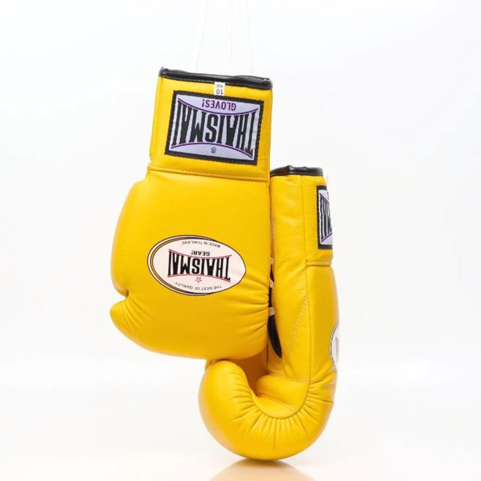 Thaismai Lace-Up Boxing Gloves Yellow