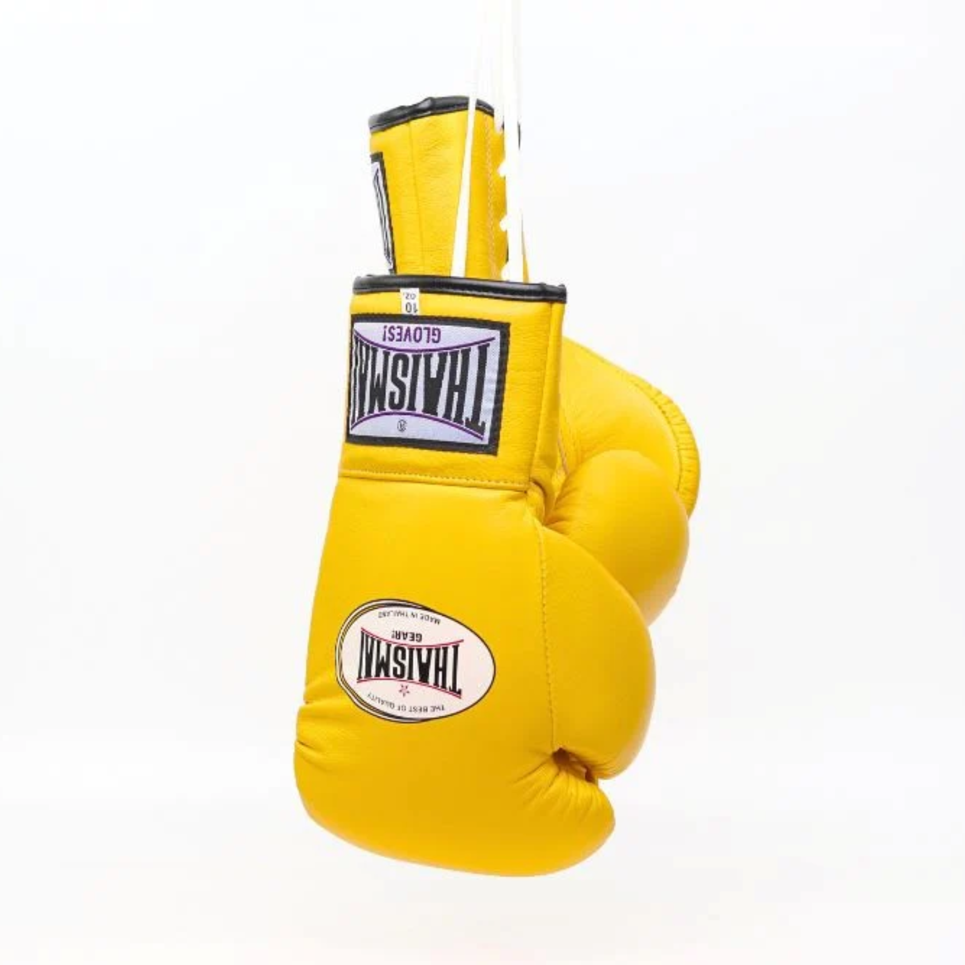 Thaismai Lace-Up Boxing Gloves Yellow
