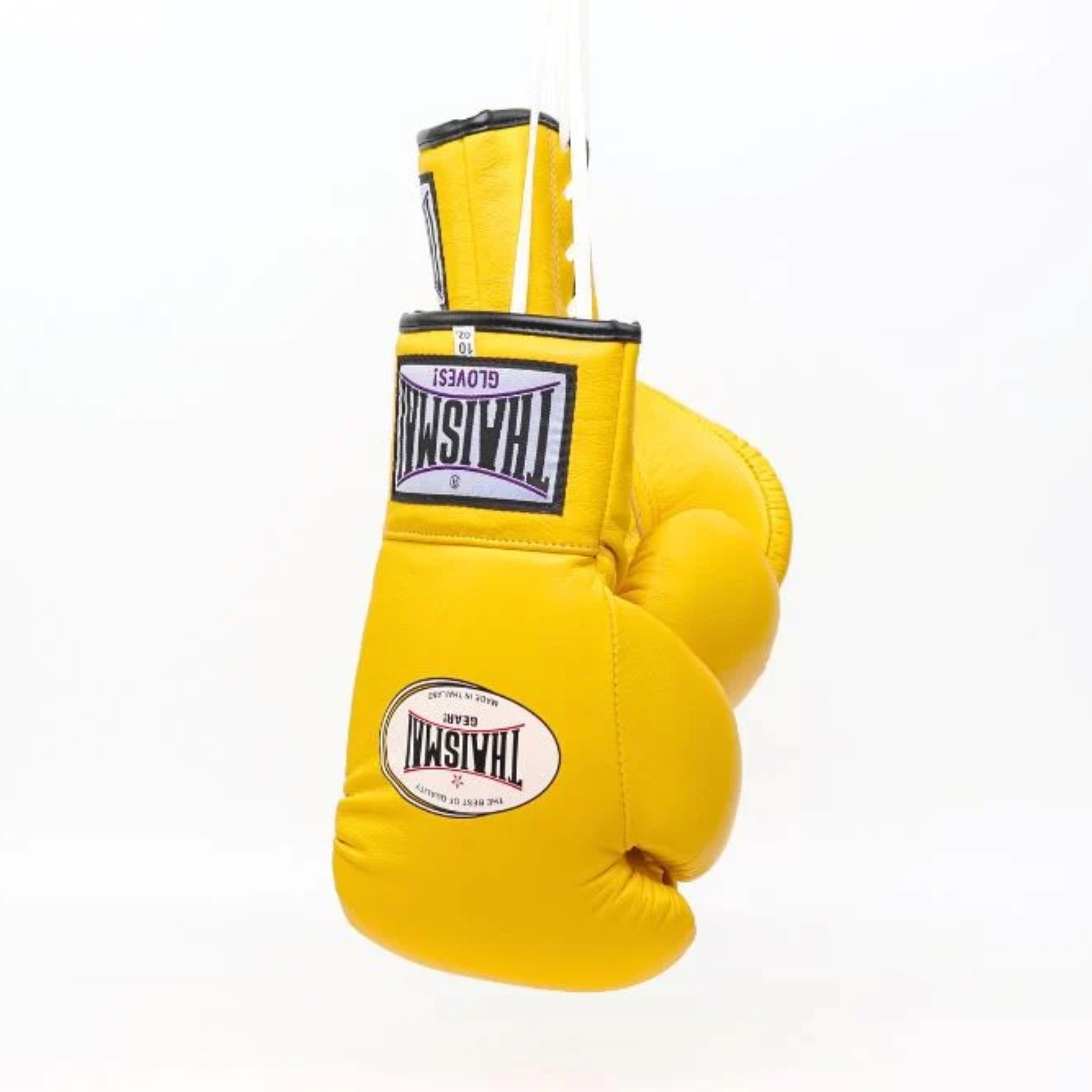 Thaismai Lace-Up Boxing Gloves Yellow