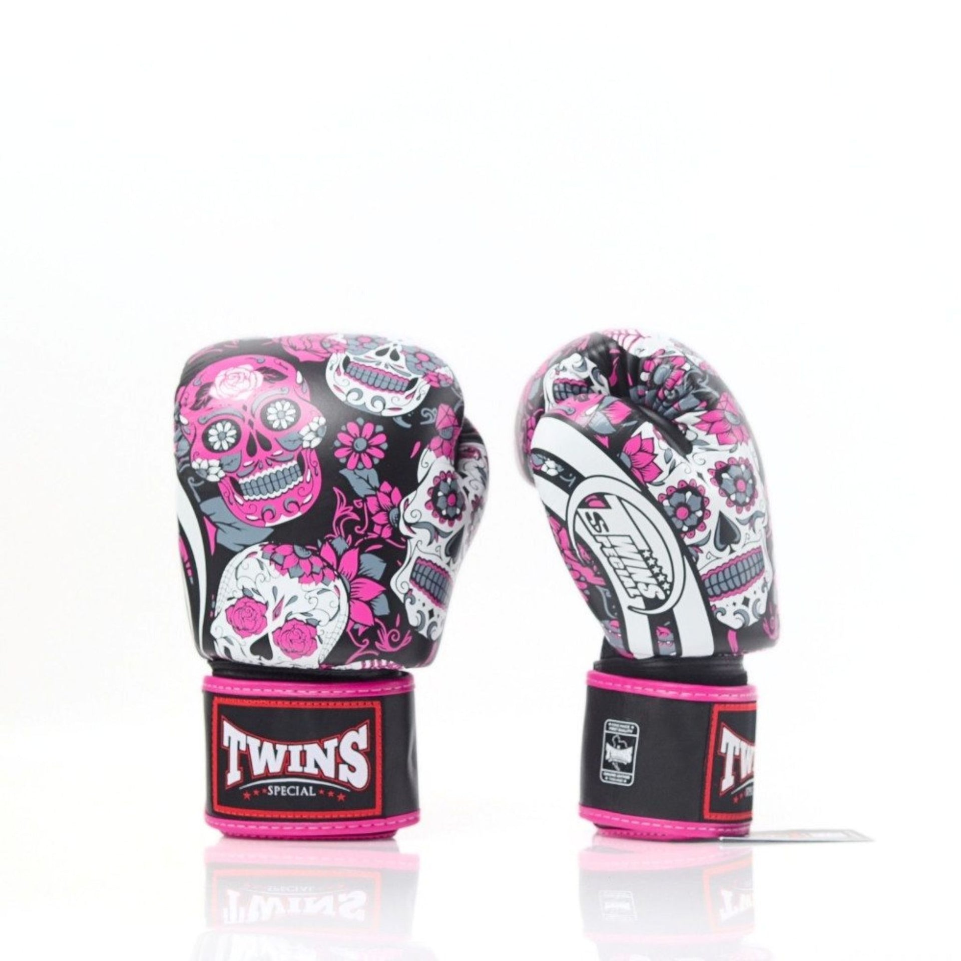 Twins Special Boxing Gloves FBGV-53 Skull Pink/Black