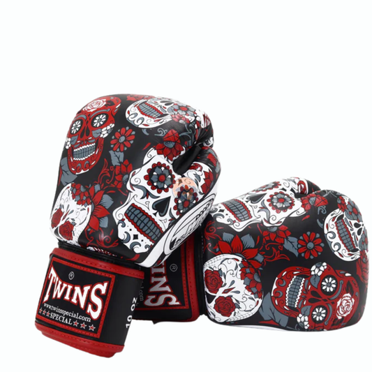Twins Special Boxing Gloves FBGV-53 Skull Red/Black