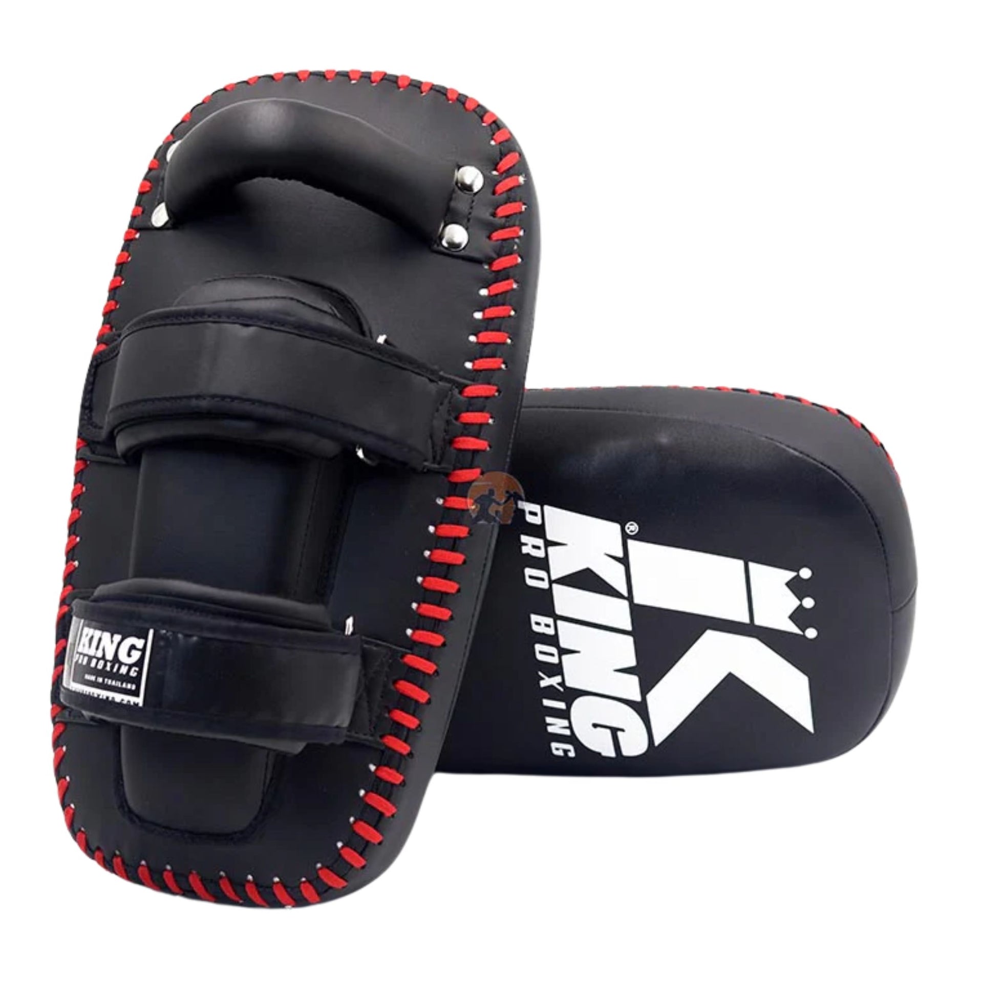 King Pro Kick Pads Double Straps Black