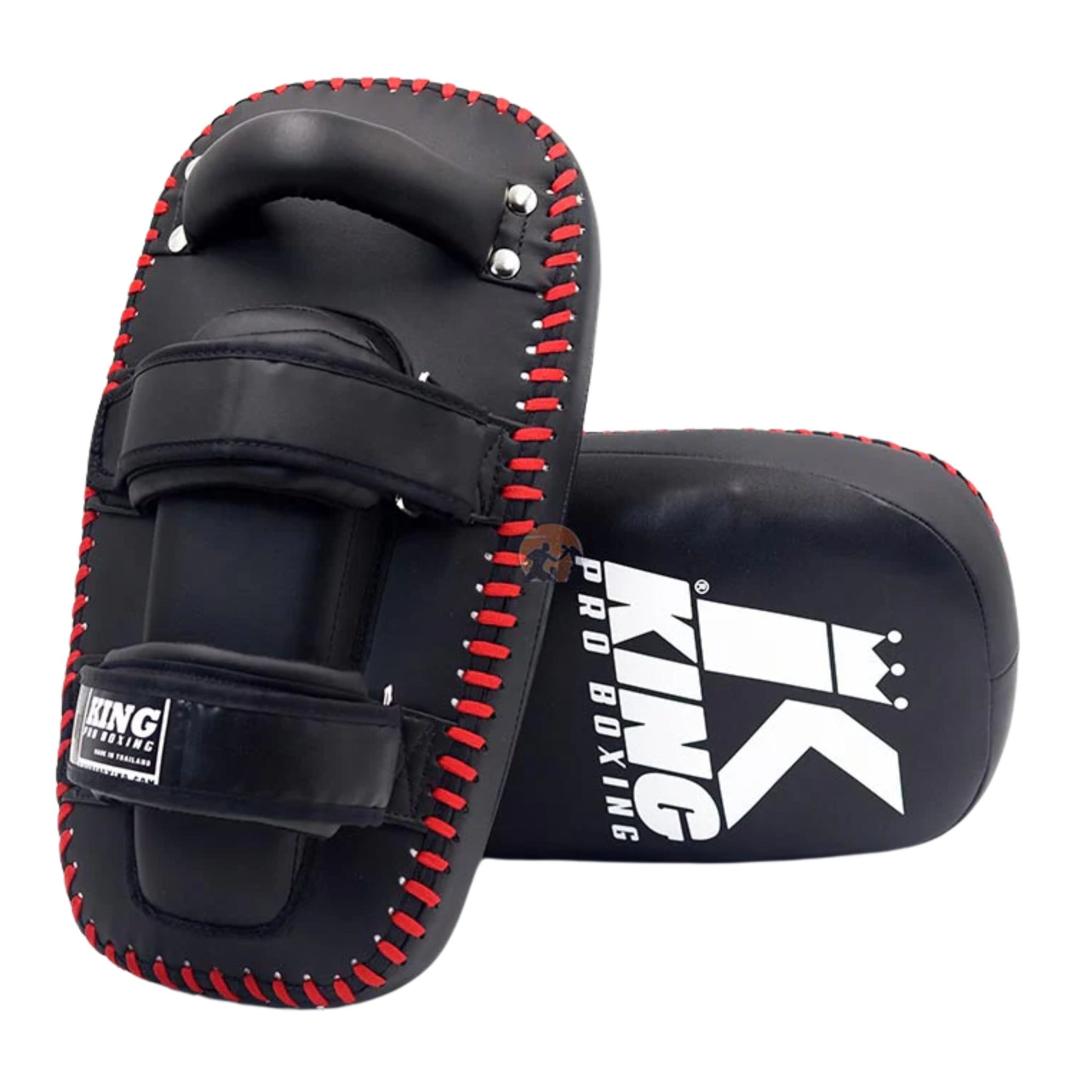 King Pro Kick Pads Double Straps Black