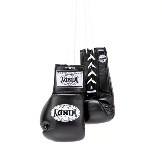 Windy Lace-Up Boxing Gloves BGL Black
