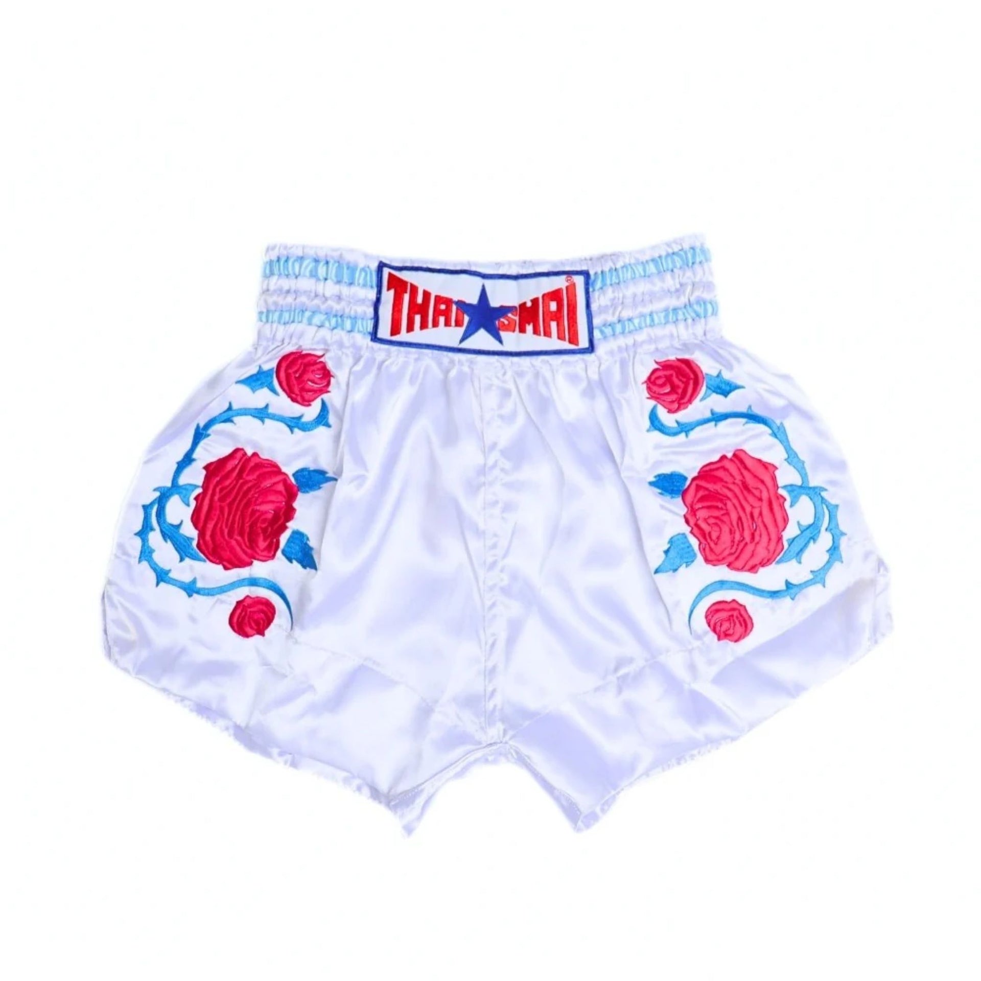 THAISMAI [BS-ROSE] "ROSE" EMBROIDERY MUAY THAI SHORTS
