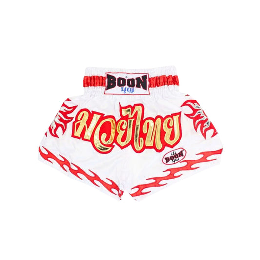 Boon Muay Thai Shorts MT27 White SUN
