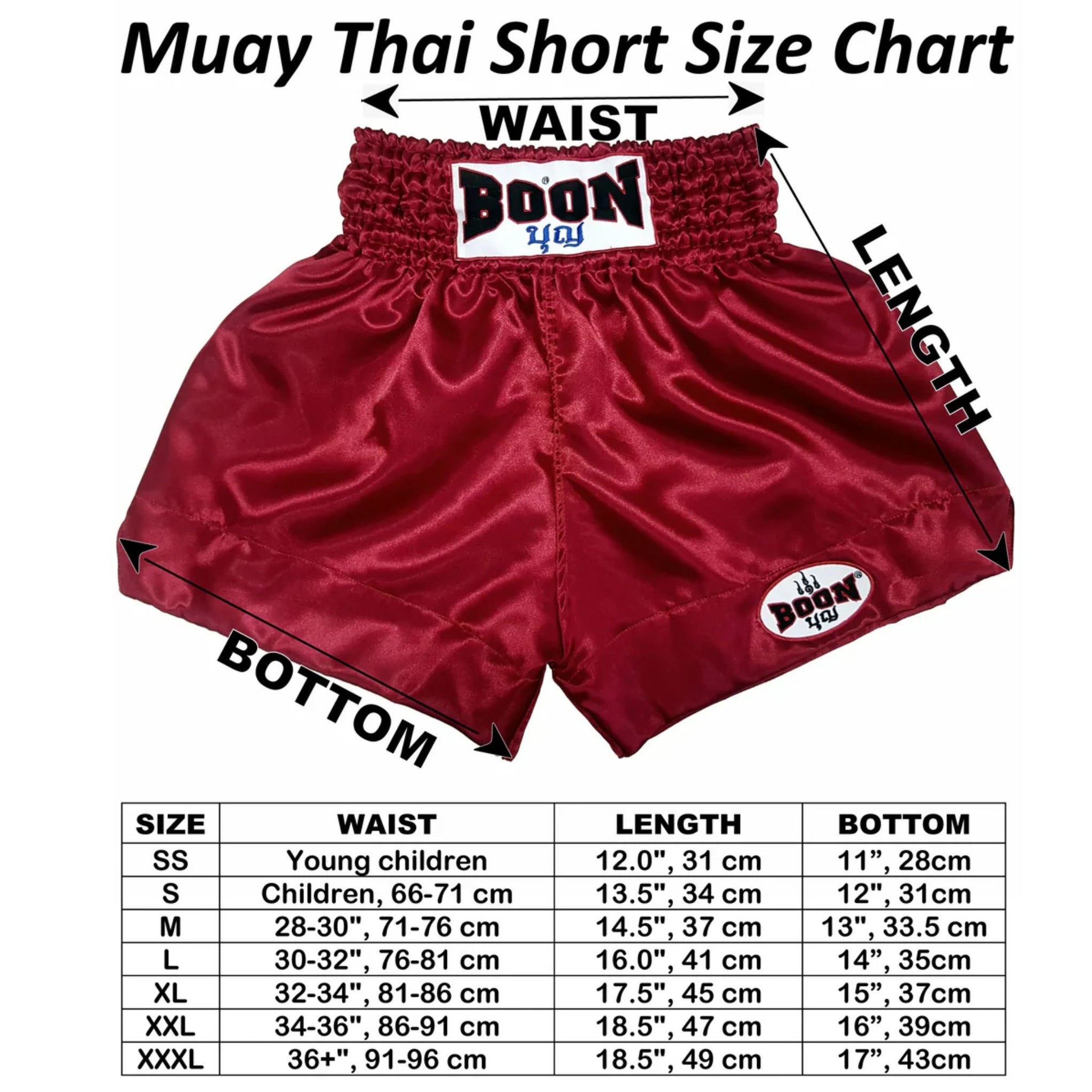 Boon Muay Thai Shorts MT27 White SUN