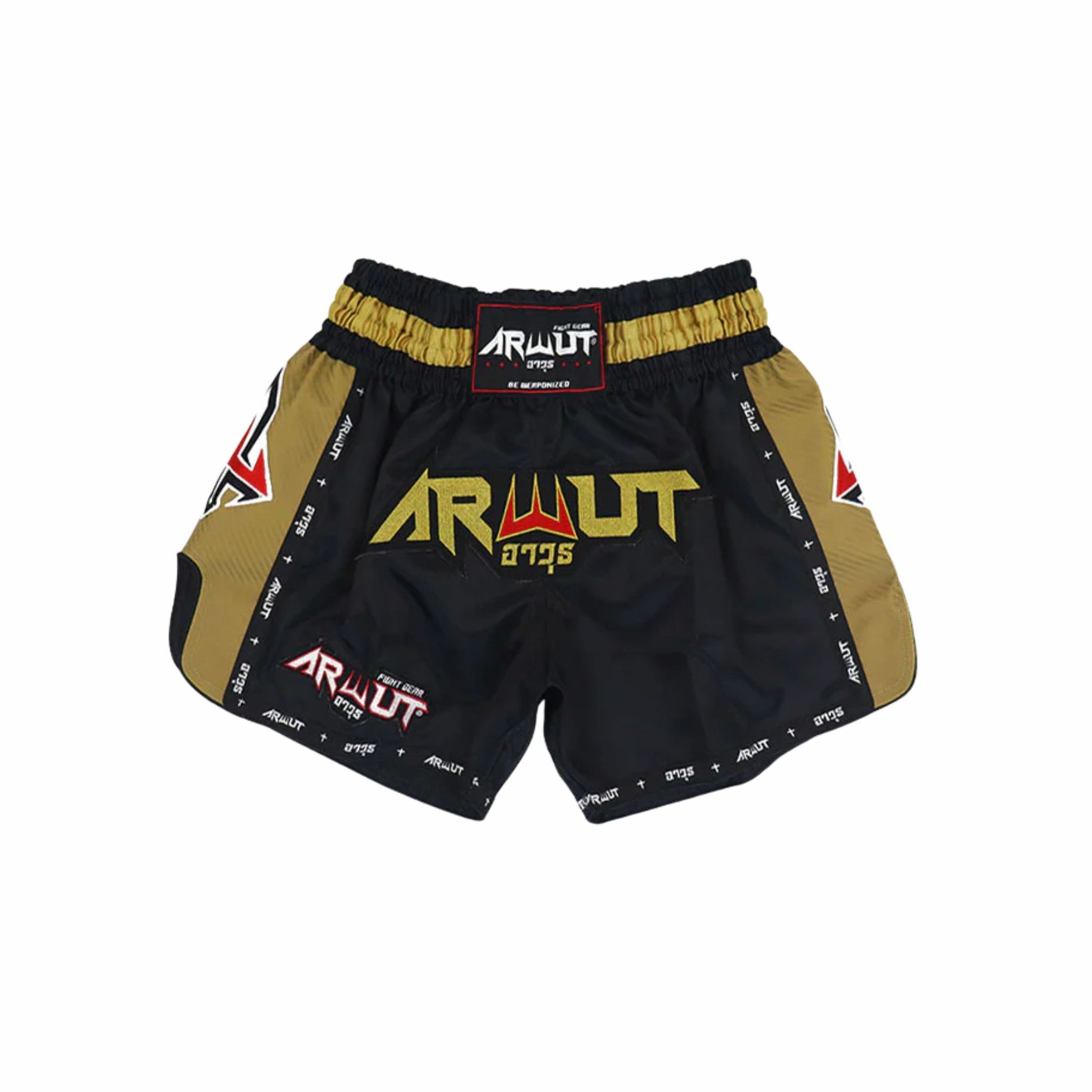 Arwut Muay Thai Shorts BS3 Carbon Edition Grey Camo / Black