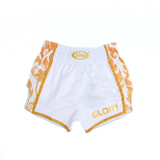 Fairtex GLORY Shorts White/Gold