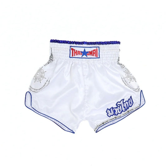 Thaismai Shorts Sak Yant White
