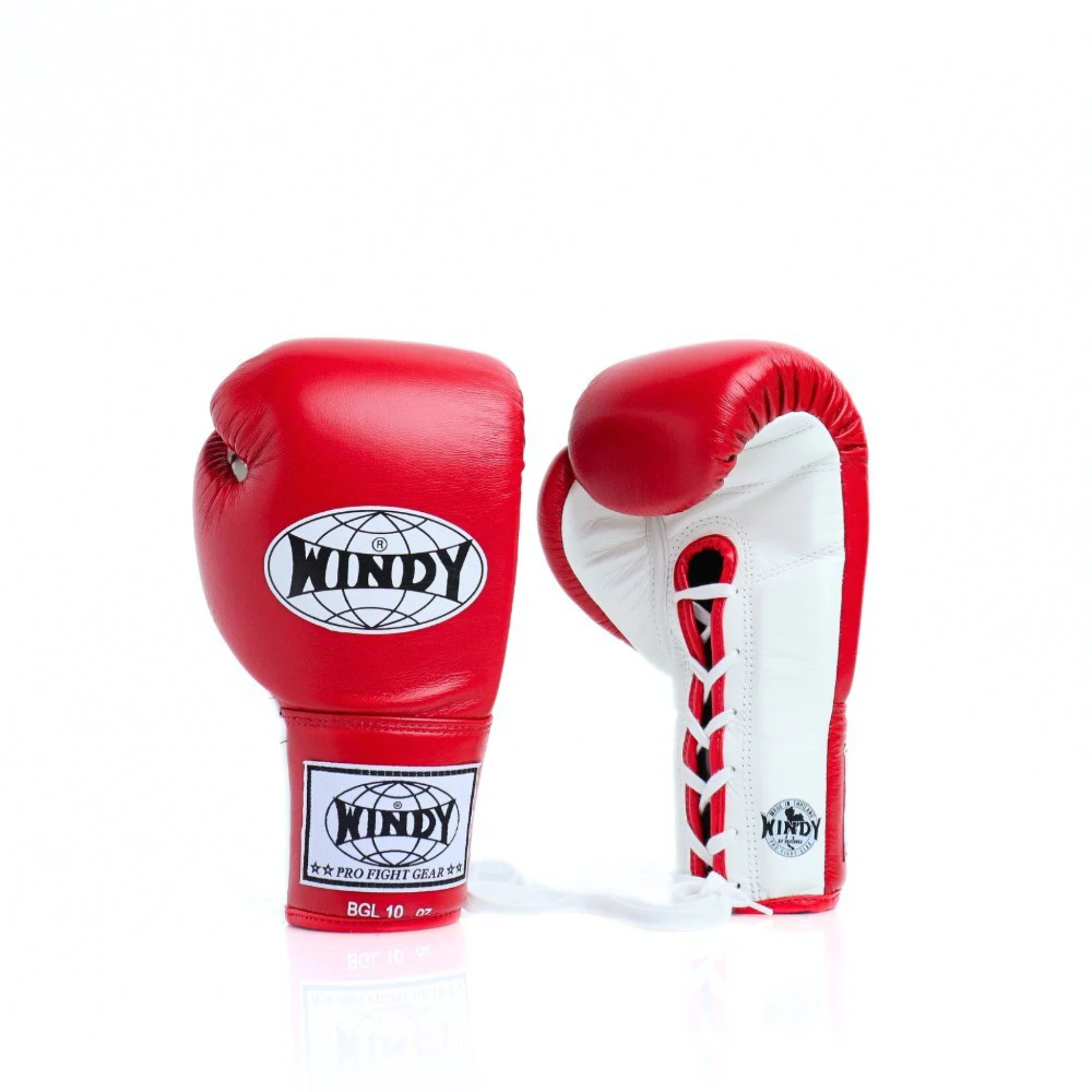 Windy Lace-Up Boxing Gloves BGL Red/White