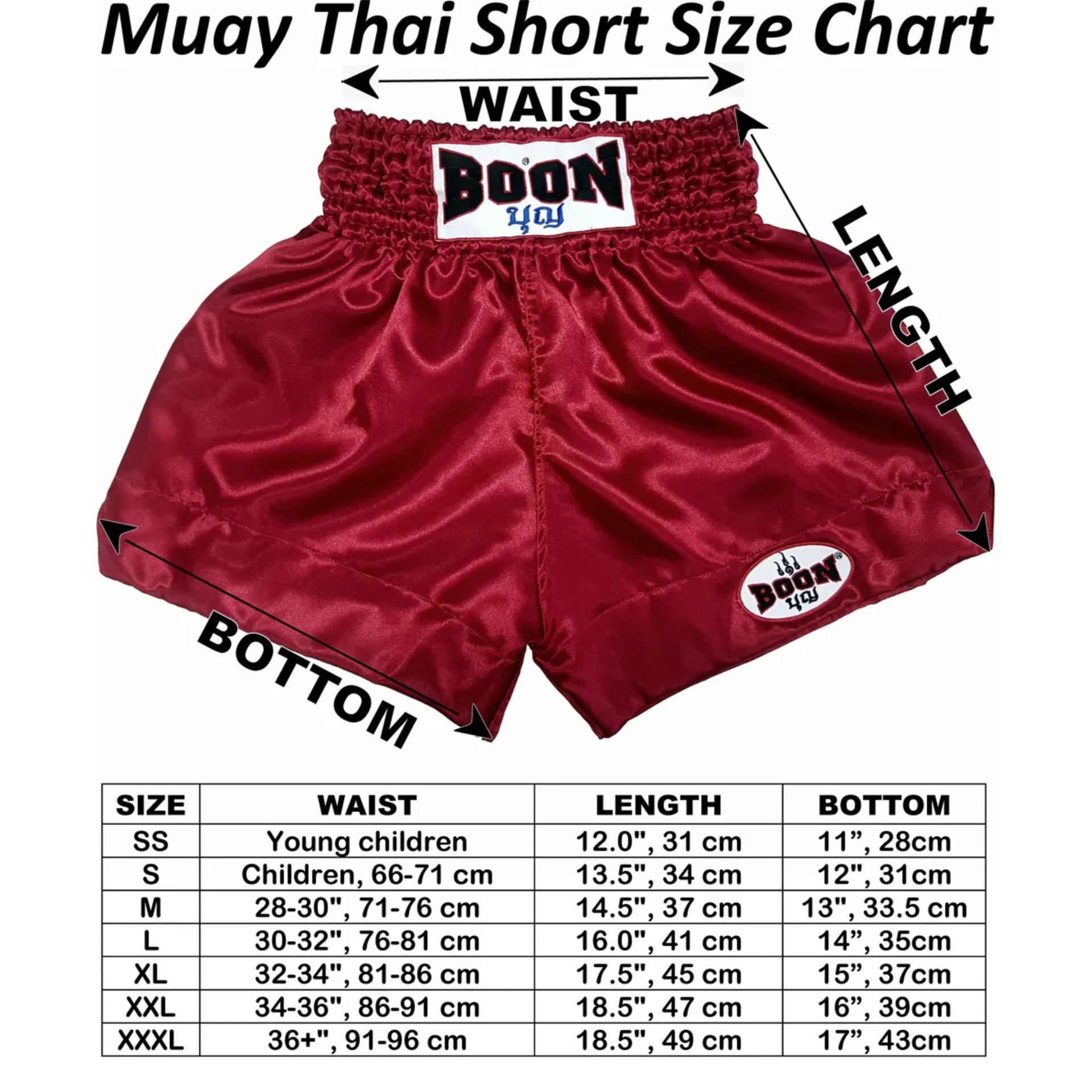 Boon Boxing Shorts MT25 Red Sun