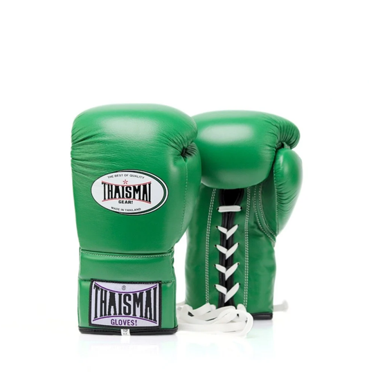 Thaismai Lace-Up Boxing Gloves Green