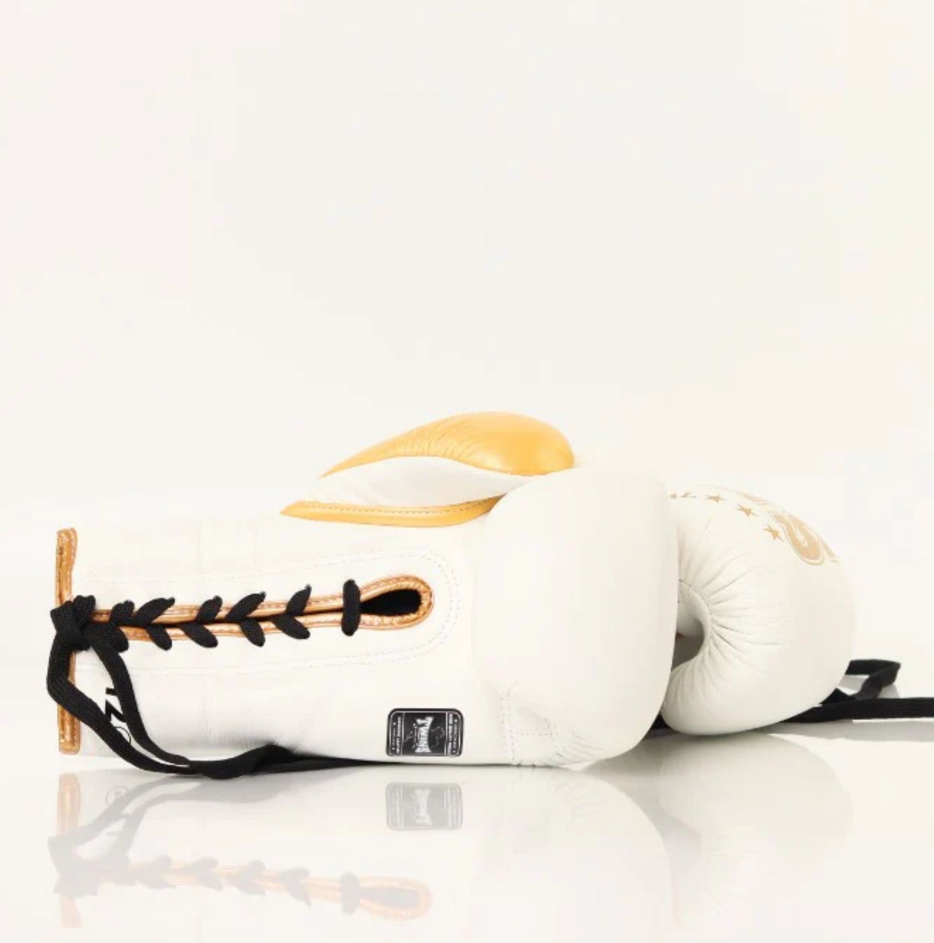 Twins Special Lace-Up Boxing Gloves BGLL1-2T White/Gold
