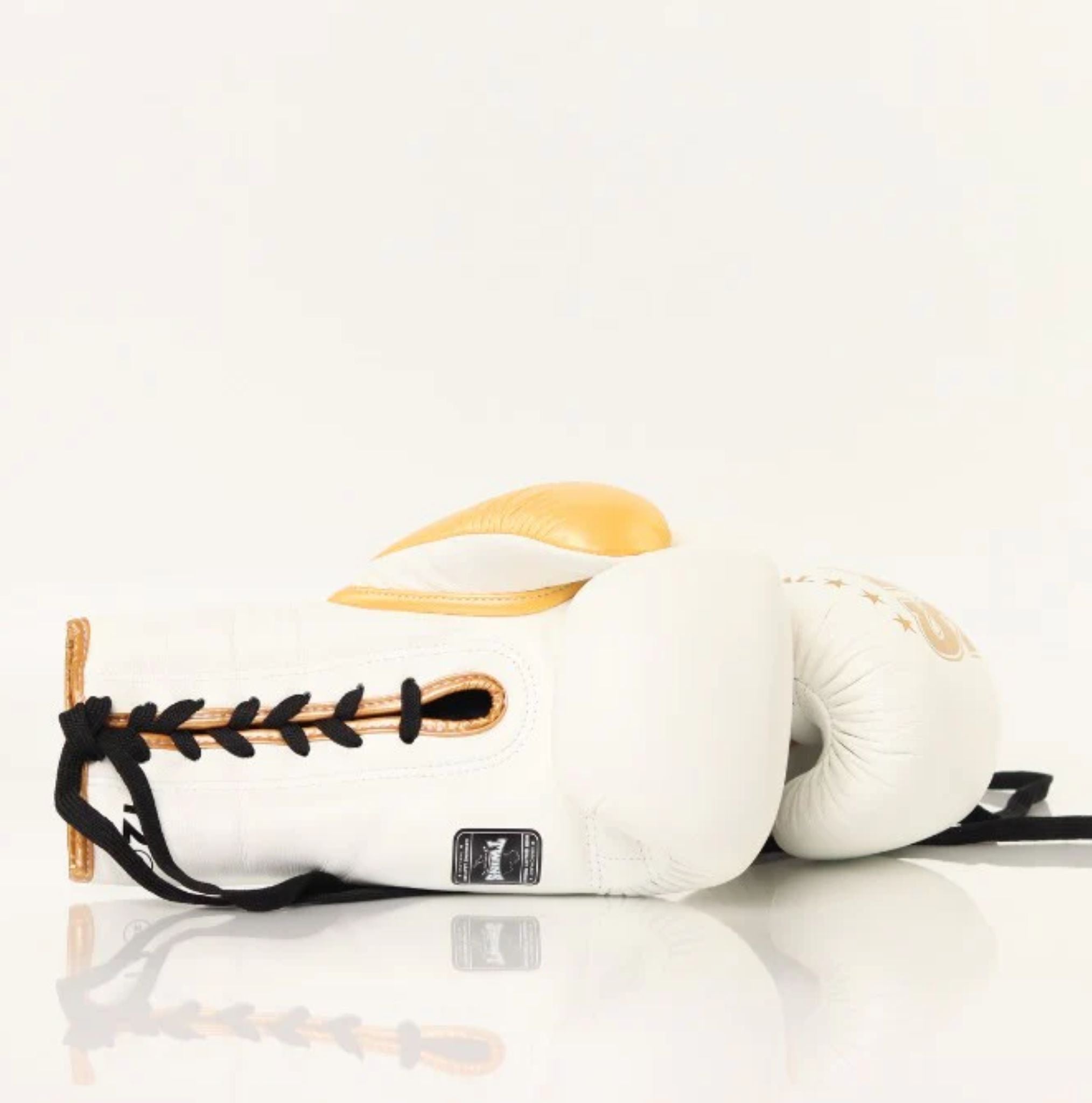 Twins Special Lace-Up Boxing Gloves BGLL1-2T White/Gold