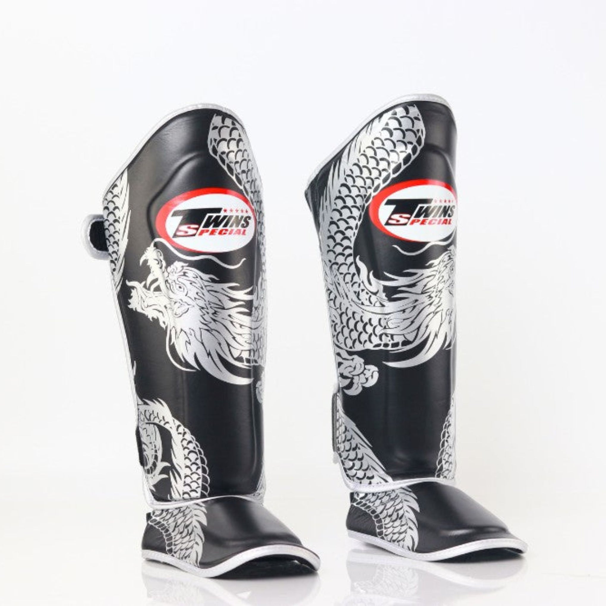 Twins Special Shin Guards FSGL10-49 Dragon Black/Silver