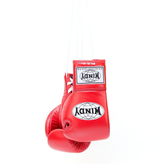 Windy Lace-Up Boxing Gloves BGL Red