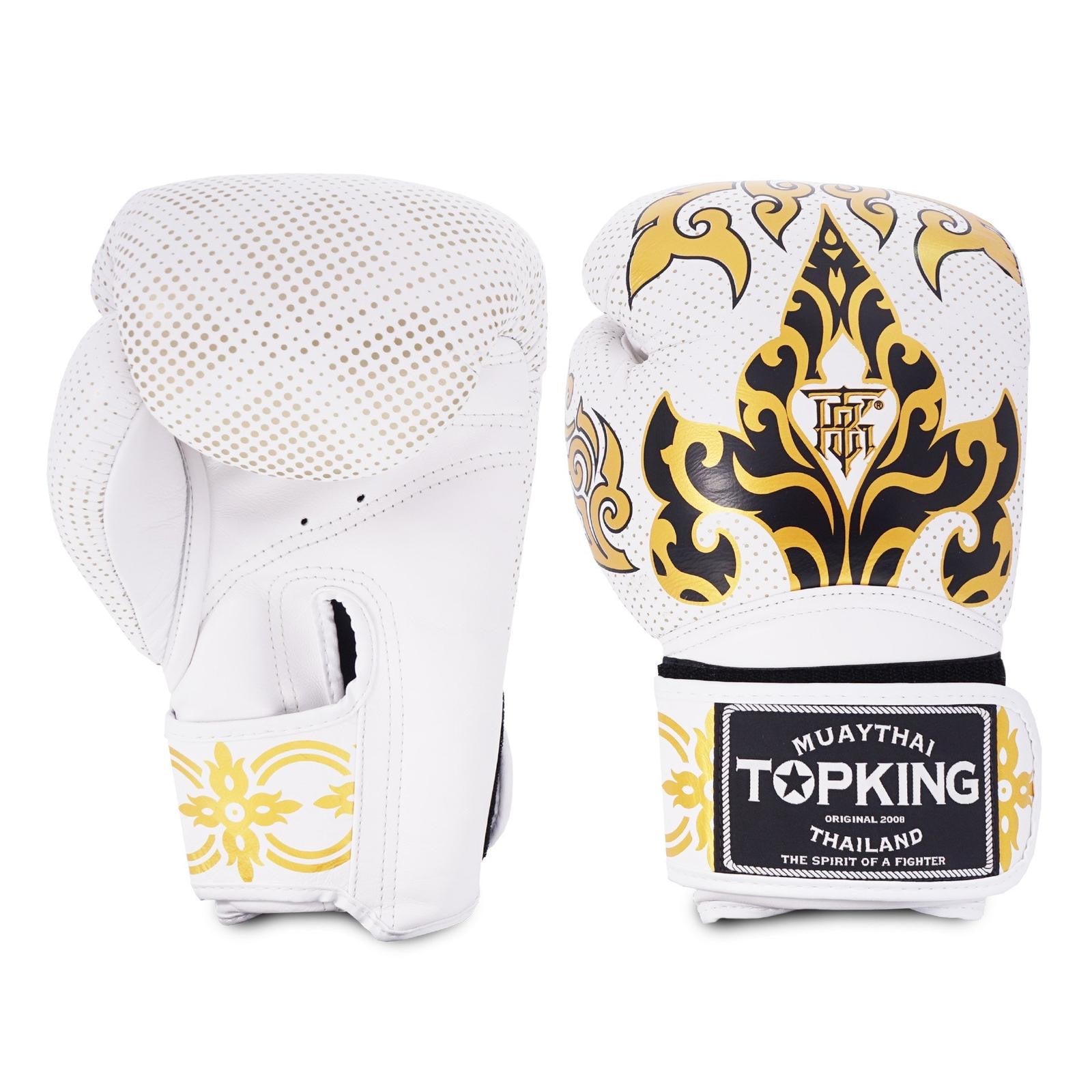 Top King Boxing Gloves – Kanok White                              TKBGKN01