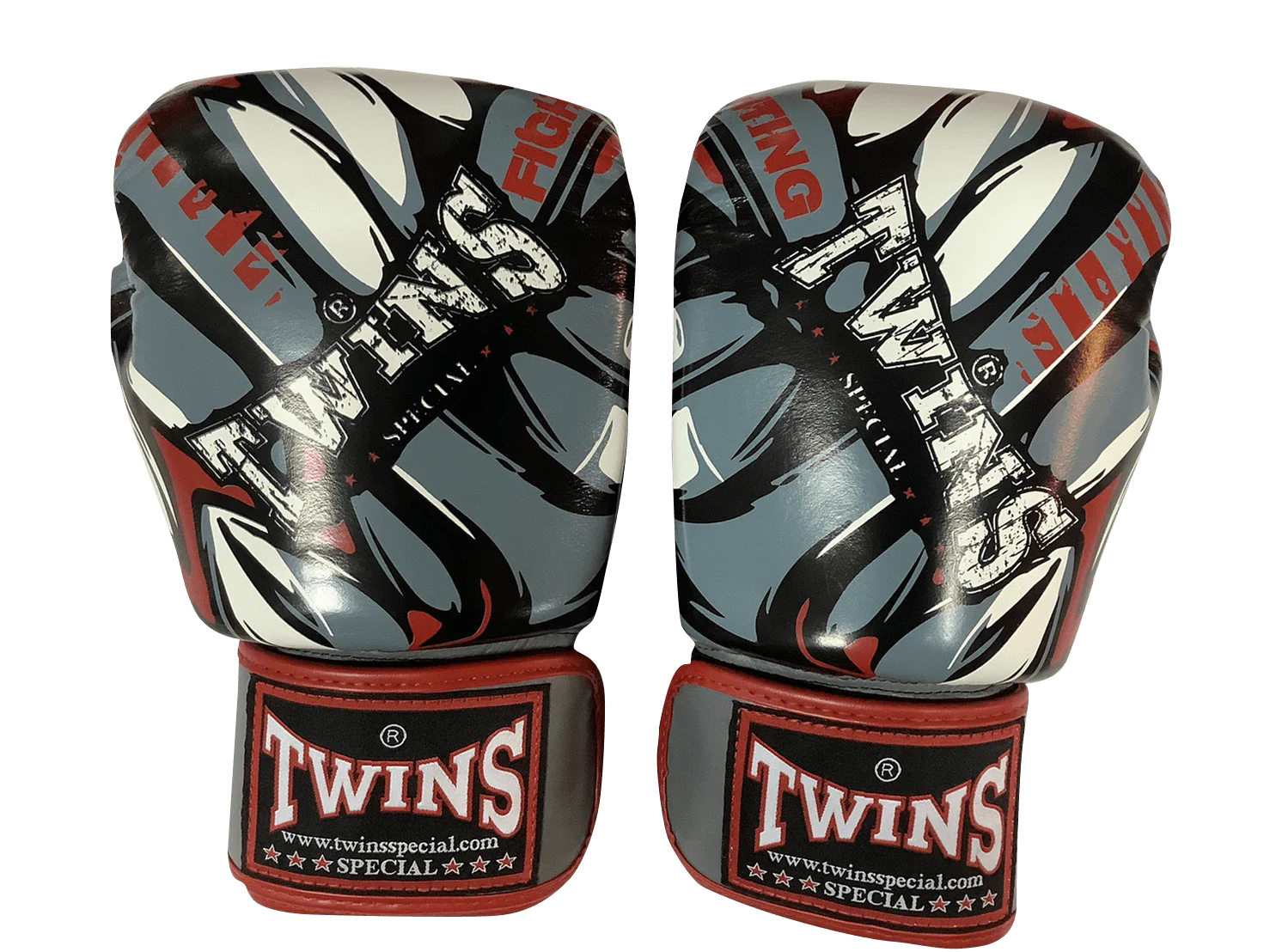 Twins Special Boxing Gloves - FBGVL3-55 - Grey Red Demon