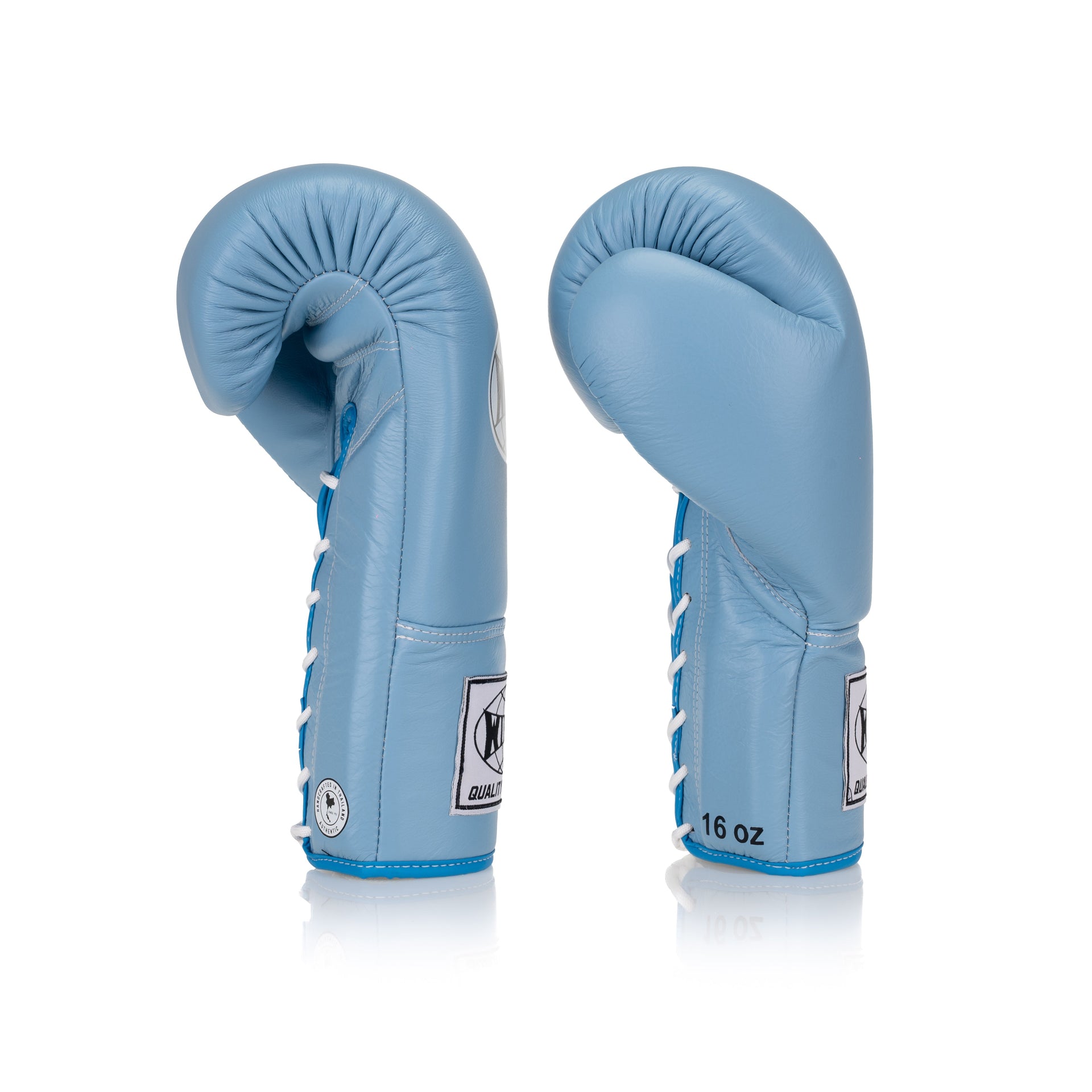Windy Classic Lace-Up Leather Boxing Gloves - Baby Blue