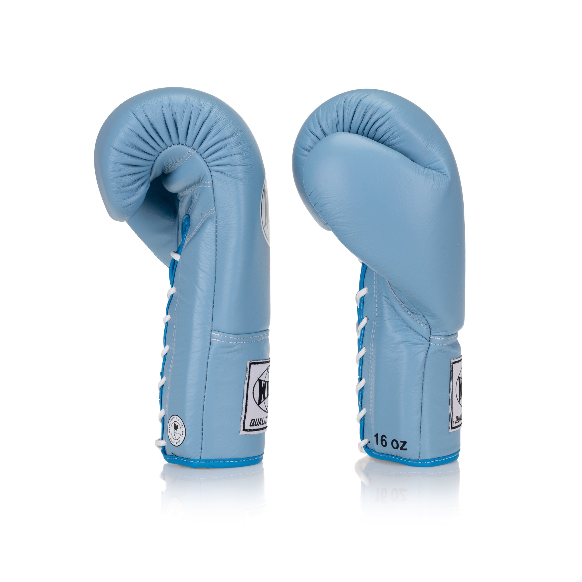 Windy Classic Lace-Up Leather Boxing Gloves - Baby Blue