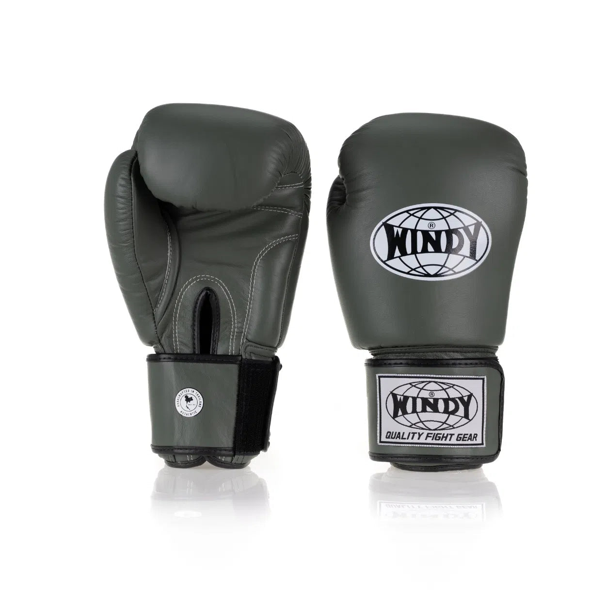 Windy Classic Leather Boxing Gloves - Army Green
