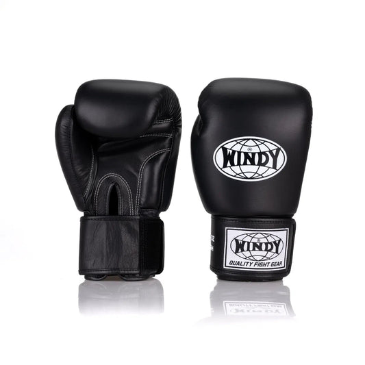 Windy Classic Leather Boxing Gloves - Black