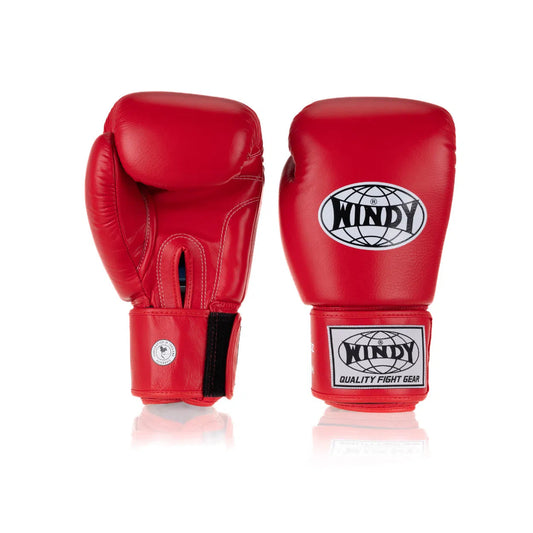 Windy Classic Leather Boxing Gloves - Red