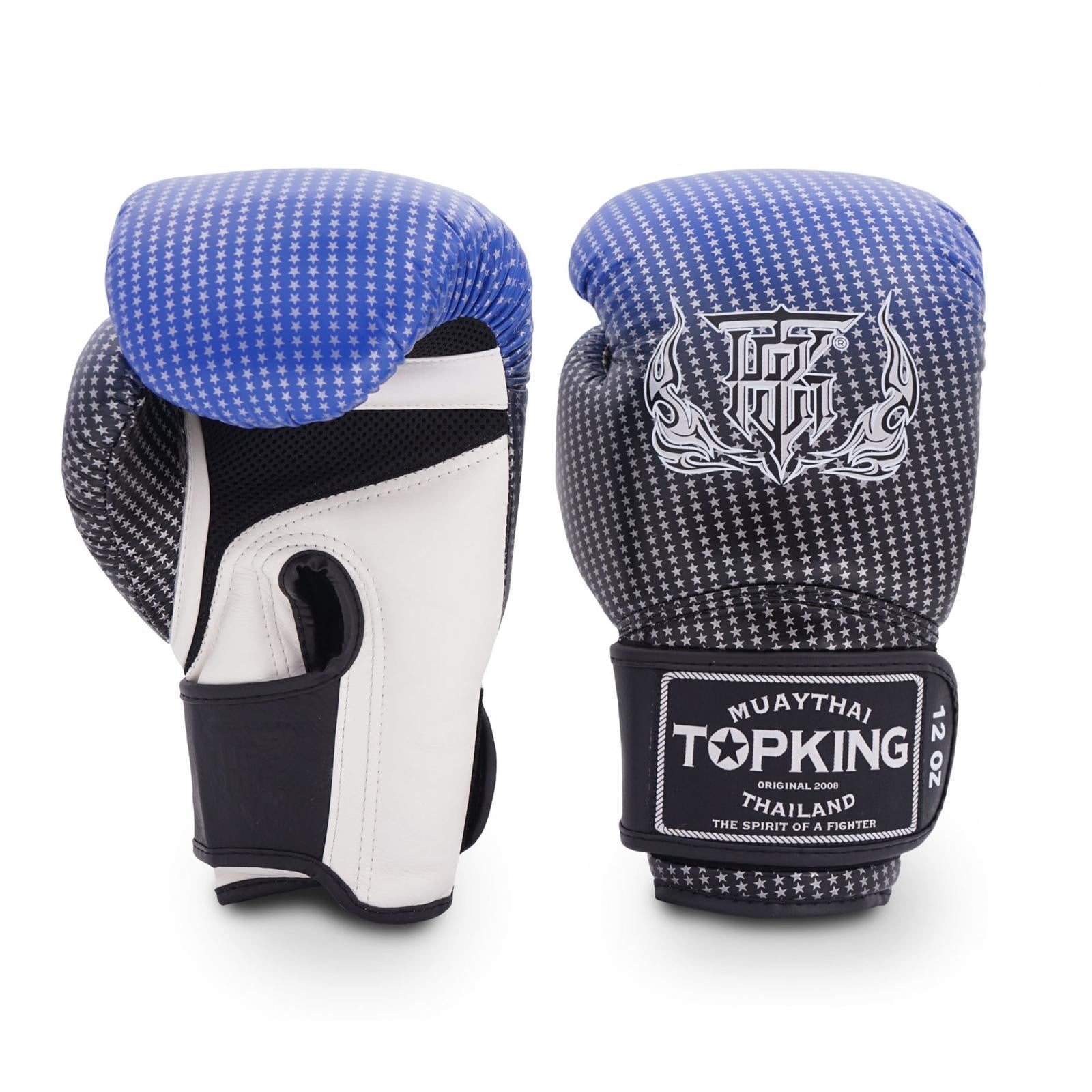 Top King Boxing Gloves – Super Star Blue                           TKBGSS01