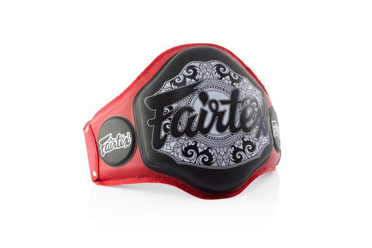 Fairtex microfibre belly pad - Red/Black - BPV3