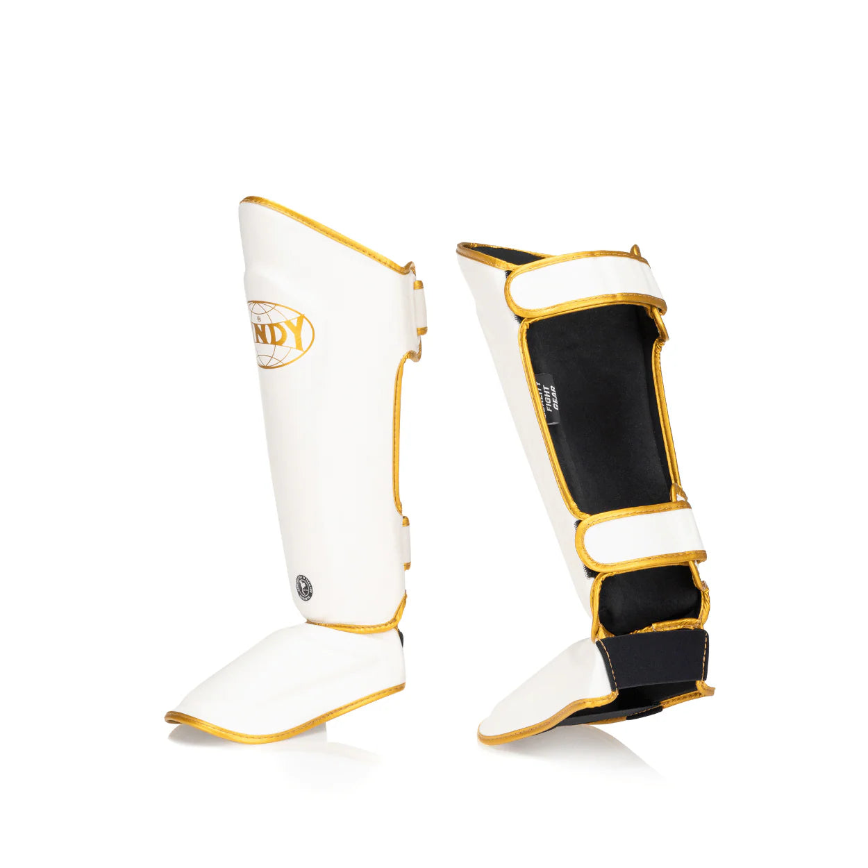 Windy Proline Gold Leather Shin Guard - White