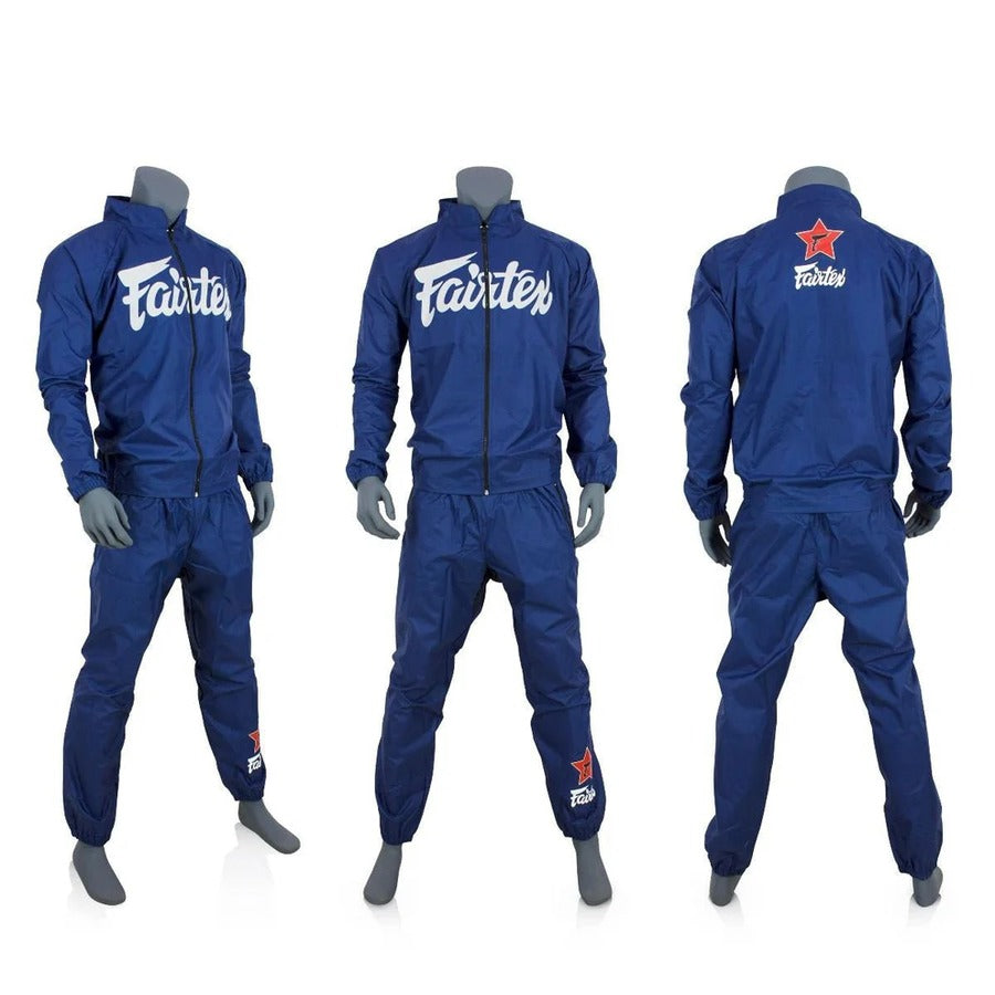 Fairtex Blue & White Vinyl Training Sweatshirt VS3