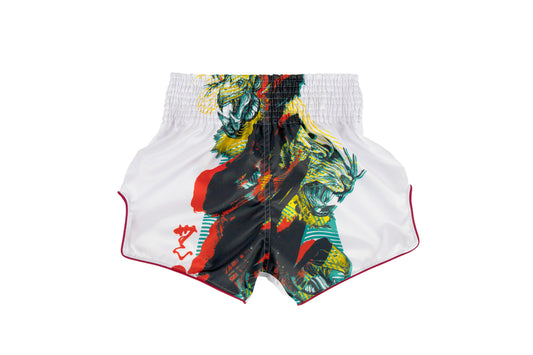 FAIRTEX Muay Thai shorts - white satoru- BS1908