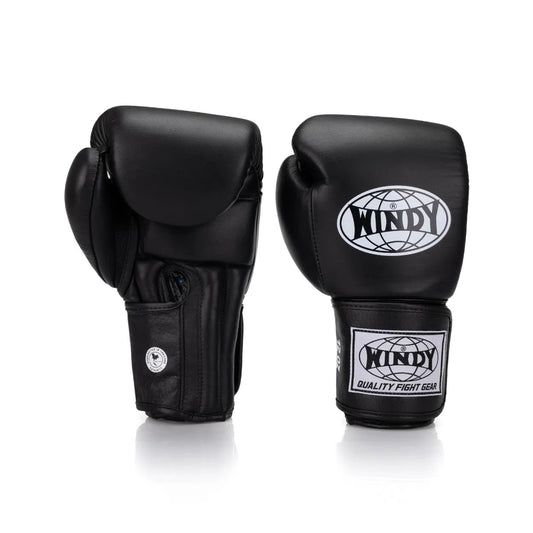 Windy Proline Leather Boxing Gloves - Black