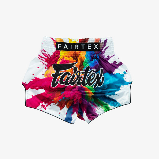 Fairtex Muay Thai Shorts - Funky Soul - White