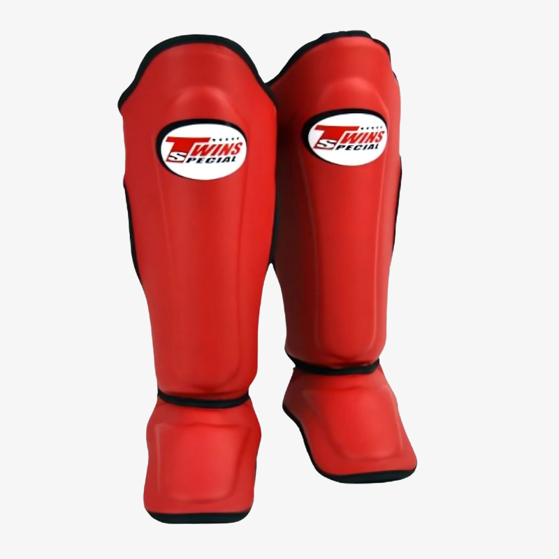 Twins Special Double Padded Shin Guards - Red